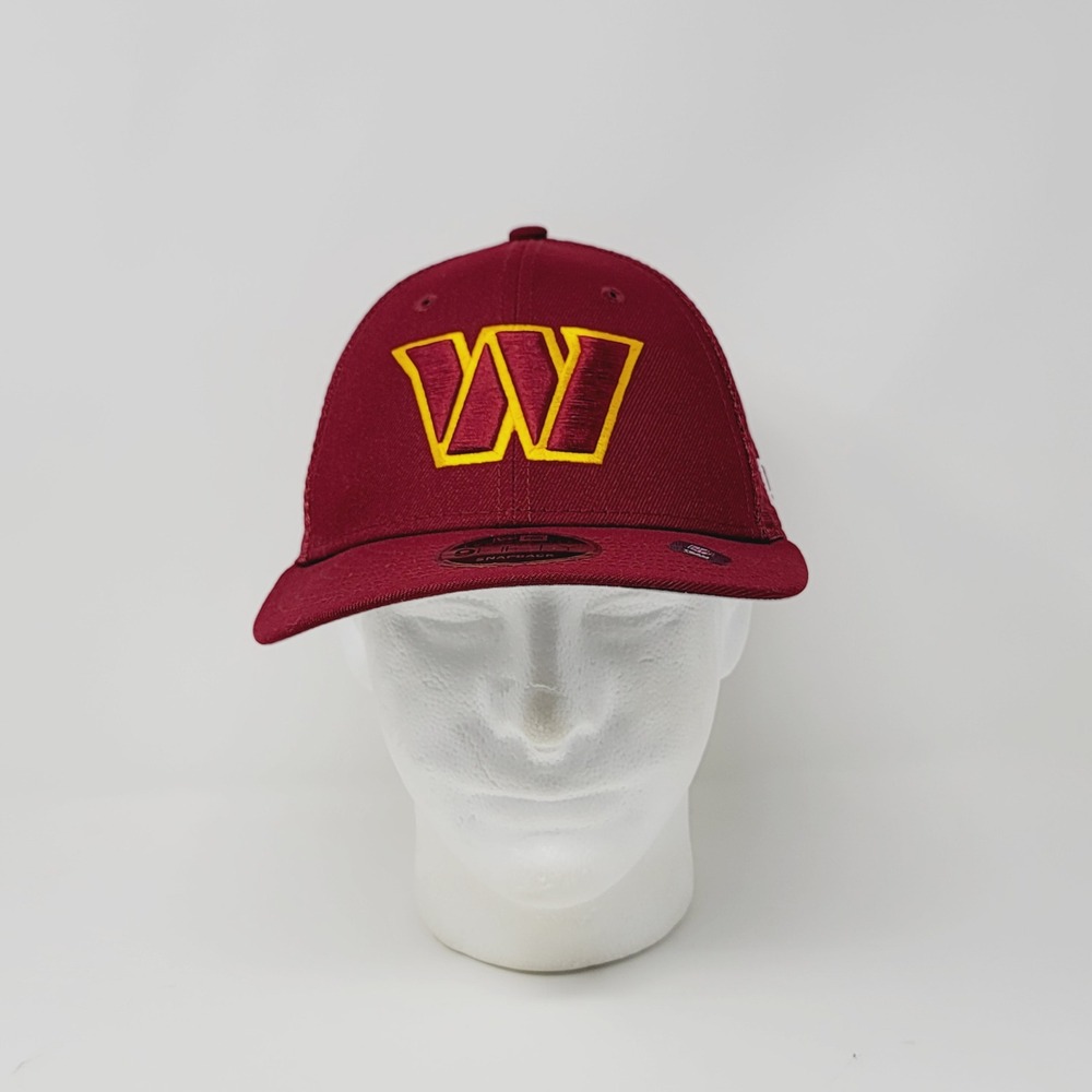 New Era 9FIFTY Washington Commanders Hat Mens OSFM Burgundy Mesh Snapback Cap